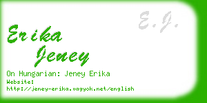 erika jeney business card